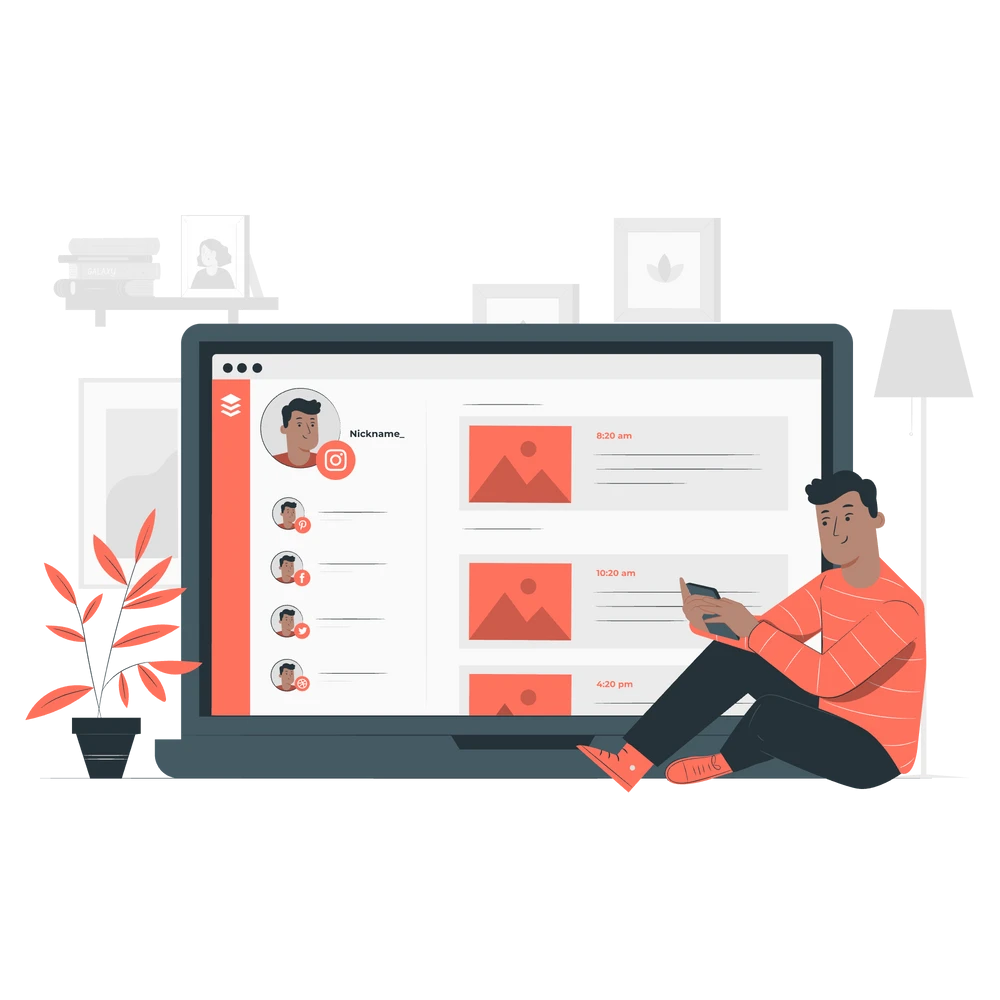 A man sitting at ease as he uses his tablet.